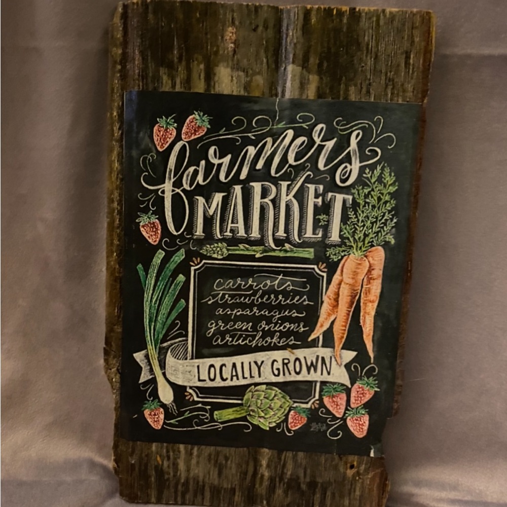 Real Barn-wood Farmers Market Sign